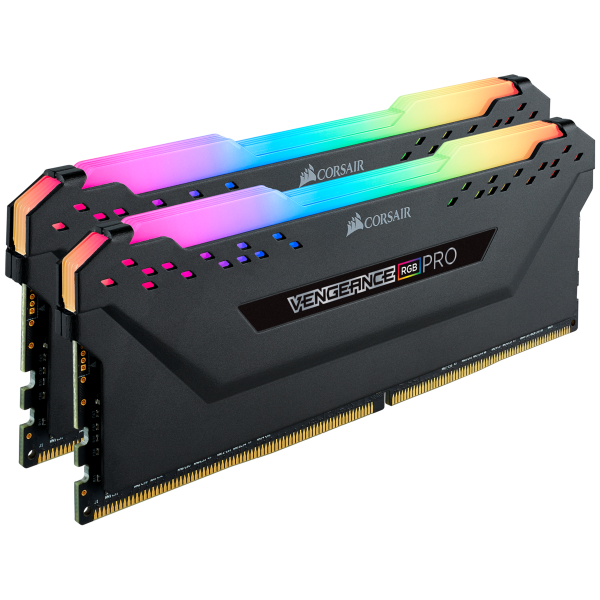CORSAIR DDR4, 2666MHZ 32GB (2x16GB0 DIMM, 16-18-18-35, VENGEANCE RGB LED PRO BLACK HEAT SPREADER